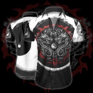 Dragon Tiger Hawaiian Shirt Product Photo 1
